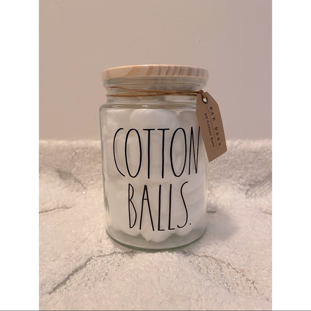 Rae Dunn COTTON BALLS container/holder